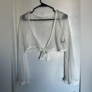 Mesh Cropped Cover Up